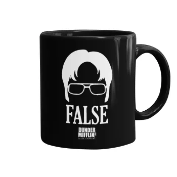 The office Dwight false, Mug black, ceramic, 330ml
