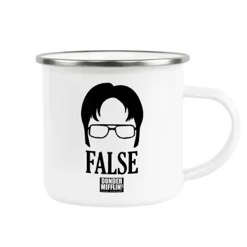 The office Dwight false, Κούπα Μεταλλική εμαγιέ λευκη 360ml