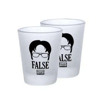 The office Dwight false, Σφηνοπότηρα γυάλινα 45ml του πάγου (2 τεμάχια)