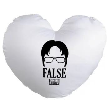 The office Dwight false, Μαξιλάρι καναπέ καρδιά 40x40cm περιέχεται το  γέμισμα