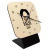 Quartz Table clock in natural wood (10cm)
