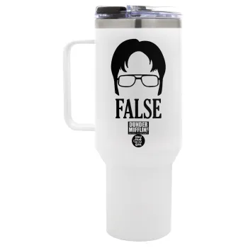The office Dwight false, Mega Tumbler με καπάκι, διπλού τοιχώματος (θερμό) 1,2L