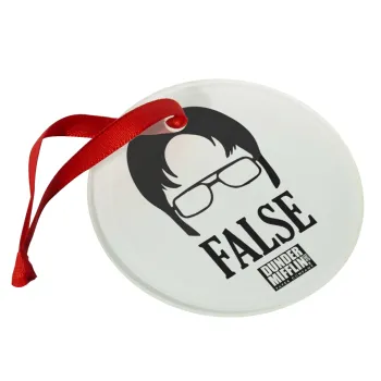 The office Dwight false, Christmas ornament glass 9cm