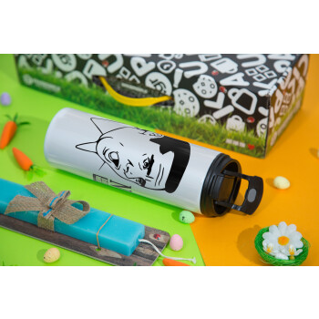 The office Michael NO!!!, Easter candle,Travel Tumbler 2 Lids, with metal straw & cleaning brush & aromatic flat candle (30cm) (BLUE)