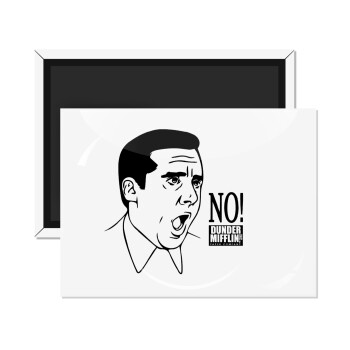 The office Michael NO!!!, Ορθογώνιο μαγνητάκι ψυγείου διάστασης 9x6cm