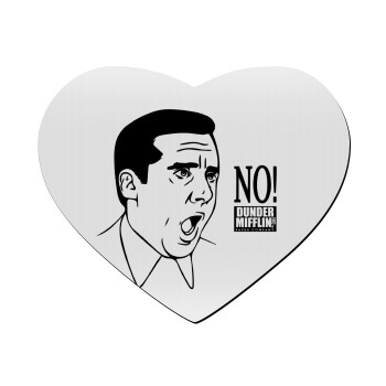 The office Michael NO!!!, Mousepad καρδιά 23x20cm