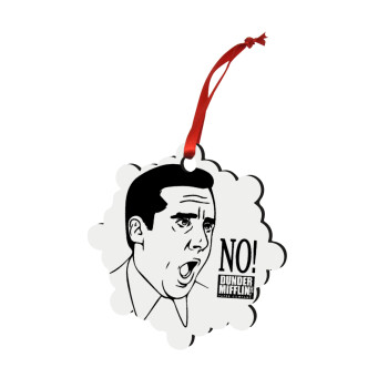 The office Michael NO!!!, Christmas ornament snowflake wooden 7.5cm