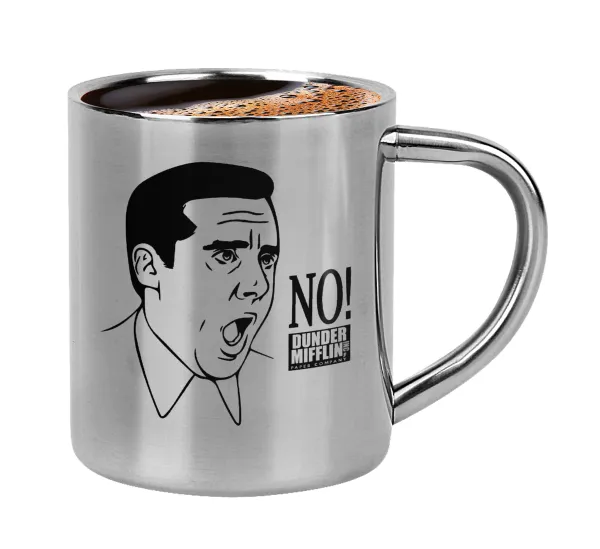 The office Michael NO!!! — Double-wall metal cup for espresso (220ml)