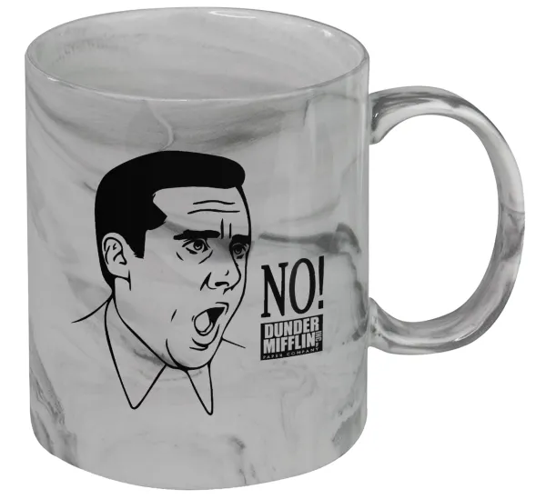 The office Michael NO!!! — Κούπα κεραμική, marble style (μάρμαρο), 330ml