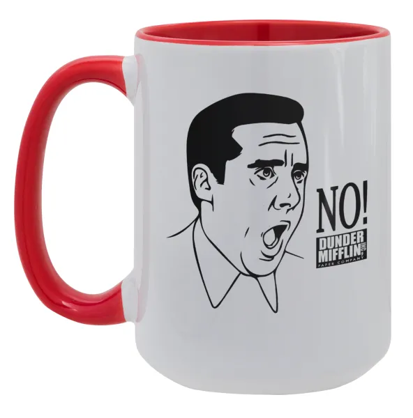 The office Michael NO!!! — Mega mug 15oz, red ceramic, 450ml