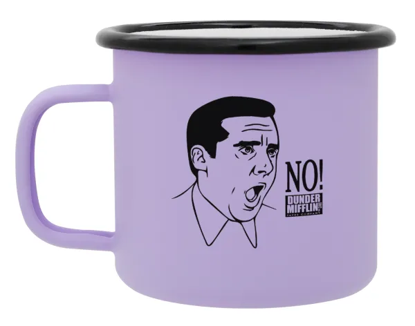 The office Michael NO!!! — Κούπα Μεταλλική εμαγιέ ΜΑΤ Light Pastel Purple 360ml