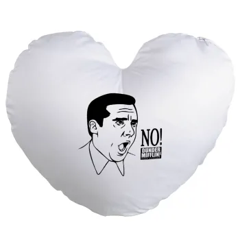 The office Michael NO!!!, Μαξιλάρι καναπέ καρδιά 40x40cm περιέχεται το  γέμισμα