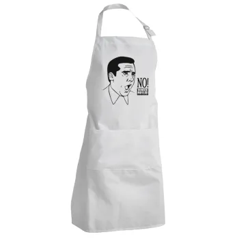 The office Michael NO!!!, Ποδιά Σεφ Ολόσωμη Ενήλικων (με ρυθμιστικά και 2 τσέπες)