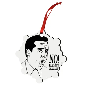 The office Michael NO!!!, Στολίδι Χριστουγεννιάτικο στολίδι snowflake ξύλινο 7.5cm