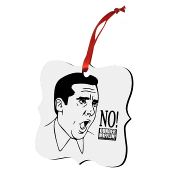 The office Michael NO!!!, Christmas ornament polygon wooden 7.5cm