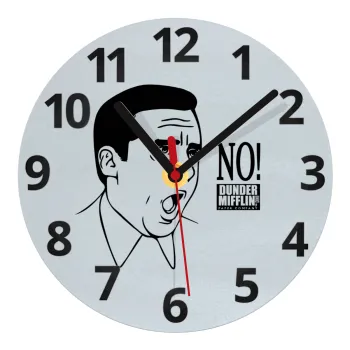 The office Michael NO!!!, Ρολόι τοίχου γυάλινο (20cm)
