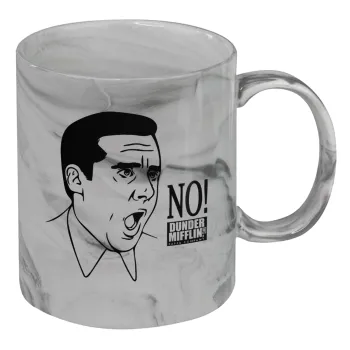 The office Michael NO!!!, Mug ceramic marble style, 330ml