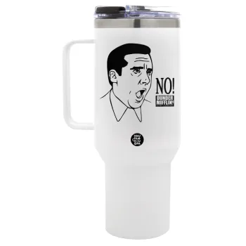 The office Michael NO!!!, Mega Tumbler με καπάκι, διπλού τοιχώματος (θερμό) 1,2L