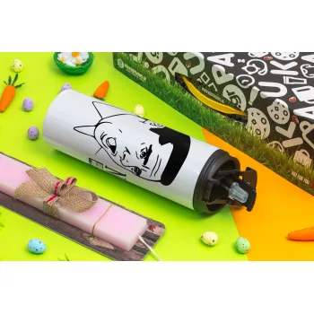 The office Michael NO!!!, Easter candle,Travel Tumbler 2 Lids, with metal straw & cleaning brush & aromatic flat candle (30cm) (PINK)