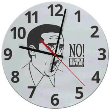 The office Michael NO!!!, Ρολόι τοίχου γυάλινο (30cm)