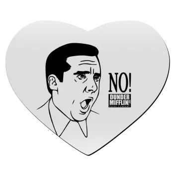 The office Michael NO!!!, Mousepad heart 23x20cm