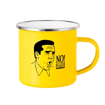 The office Michael NO!!!, Κούπα Μεταλλική εμαγιέ Κίτρινη 360ml