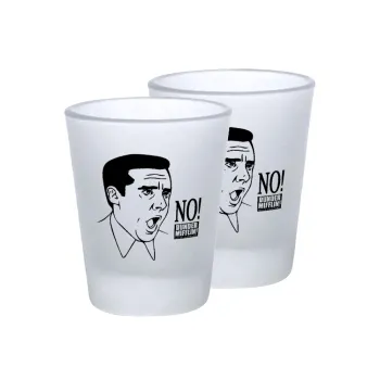 The office Michael NO!!!, Σφηνοπότηρα γυάλινα 45ml του πάγου (2 τεμάχια)