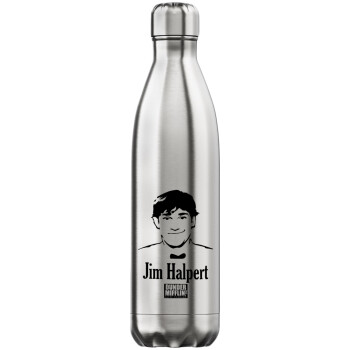 The office Jim Halpert, Inox (Stainless steel) hot metal mug, double wall, 750ml