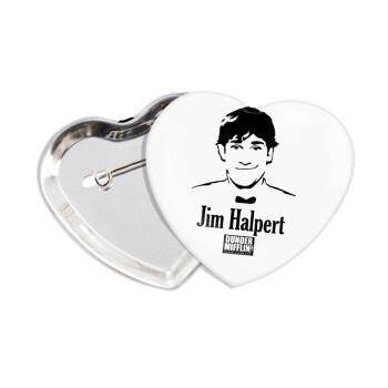 The office Jim Halpert, Κονκάρδα παραμάνα καρδιά (57x52mm)