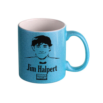 The office Jim Halpert, Κούπα Σιέλ Glitter που γυαλίζει, κεραμική, 330ml