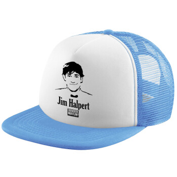 The office Jim Halpert, Καπέλο Soft Trucker με Δίχτυ Γαλάζιο/Λευκό