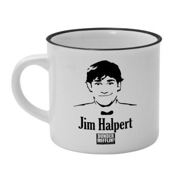 The office Jim Halpert, Κούπα κεραμική vintage Λευκή/Μαύρη 230ml