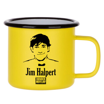 The office Jim Halpert, Κούπα Μεταλλική εμαγιέ ΜΑΤ Κίτρινη 360ml