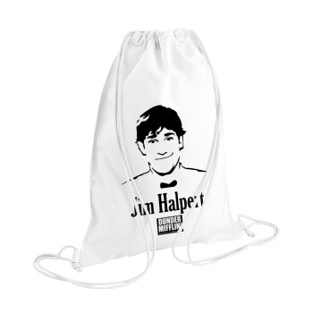 The office Jim Halpert, Backpack pouch GYMBAG white (28x40cm)