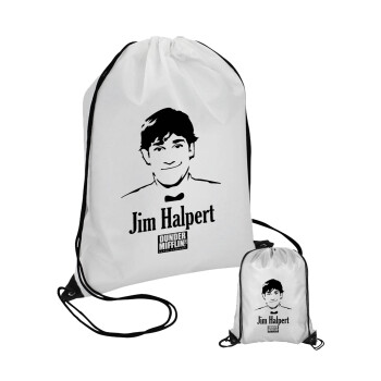 The office Jim Halpert, Τσάντα πουγκί με μαύρα κορδόνια 45χ35cm (1 τεμάχιο)