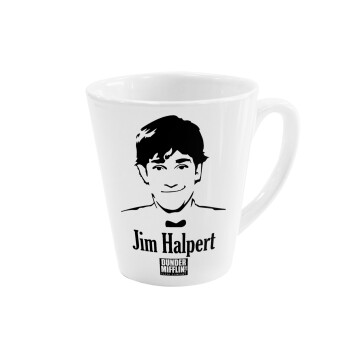 The office Jim Halpert, Κούπα κωνική Latte Λευκή, κεραμική, 300ml