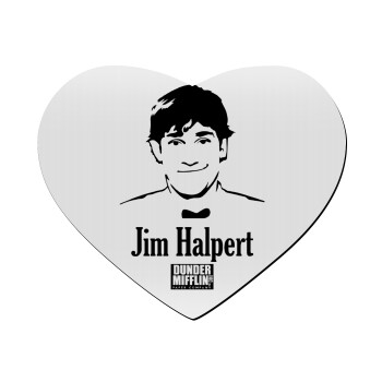 The office Jim Halpert, Mousepad καρδιά 23x20cm