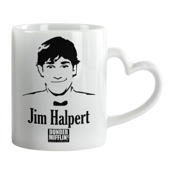 The office Jim Halpert, Mug heart handle, ceramic, 330ml