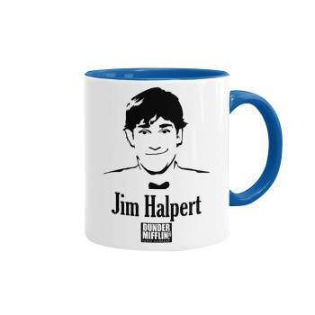 The office Jim Halpert, Mug colored blue, ceramic, 330ml