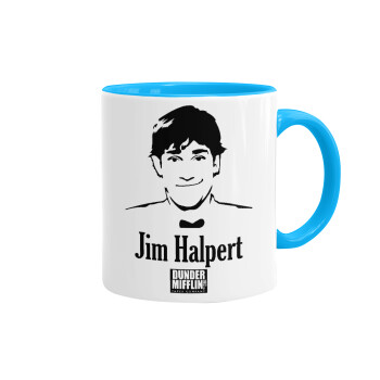 The office Jim Halpert, Mug colored light blue, ceramic, 330ml