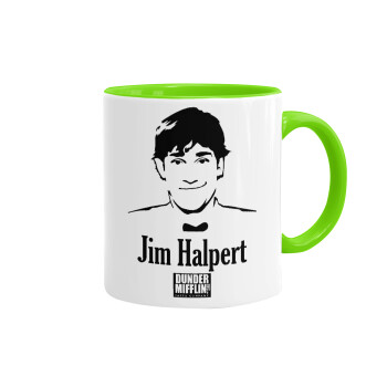 The office Jim Halpert, Mug colored light green, ceramic, 330ml