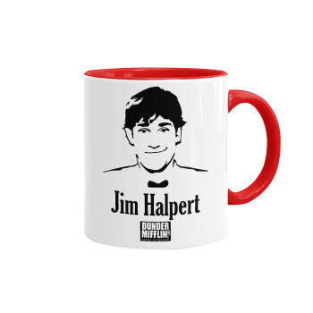 The office Jim Halpert, Mug colored red, ceramic, 330ml