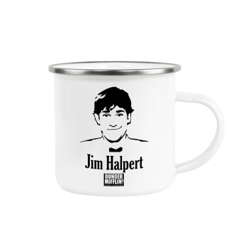 The office Jim Halpert, Metallic enamel cup white 360ml