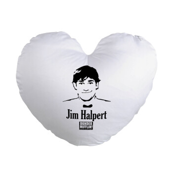 The office Jim Halpert, Μαξιλάρι καναπέ καρδιά 40x40cm περιέχεται το  γέμισμα