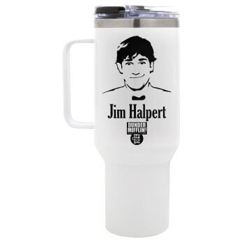 The office Jim Halpert, Mega Stainless steel Tumbler with lid, double wall 1,2L