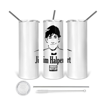 The office Jim Halpert, 360 Eco friendly stainless steel tumbler 600ml, with metal straw & cleaning brush