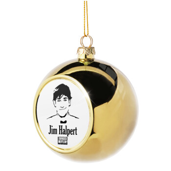 The office Jim Halpert, Χριστουγεννιάτικη μπάλα δένδρου Χρυσή 8cm