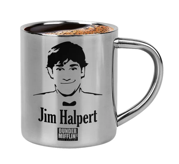 The office Jim Halpert — Double-wall metal cup for espresso (220ml)
