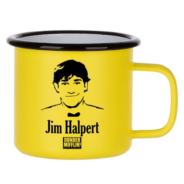 The office Jim Halpert — Κούπα Μεταλλική εμαγιέ ΜΑΤ Κίτρινη 360ml