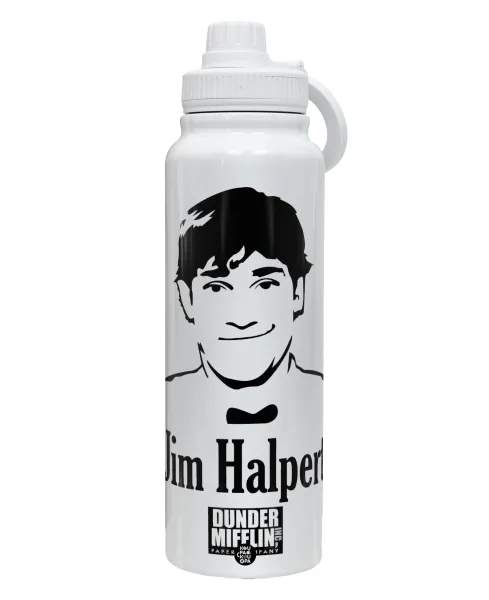 The office Jim Halpert — 1L Stainless Steel Thermal Bottle with Phone Holder & Double Wall Insulation